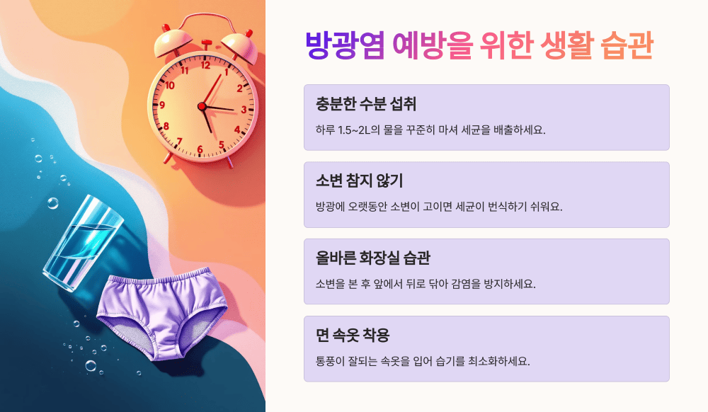 방광염 예방을 위한 생활 습관