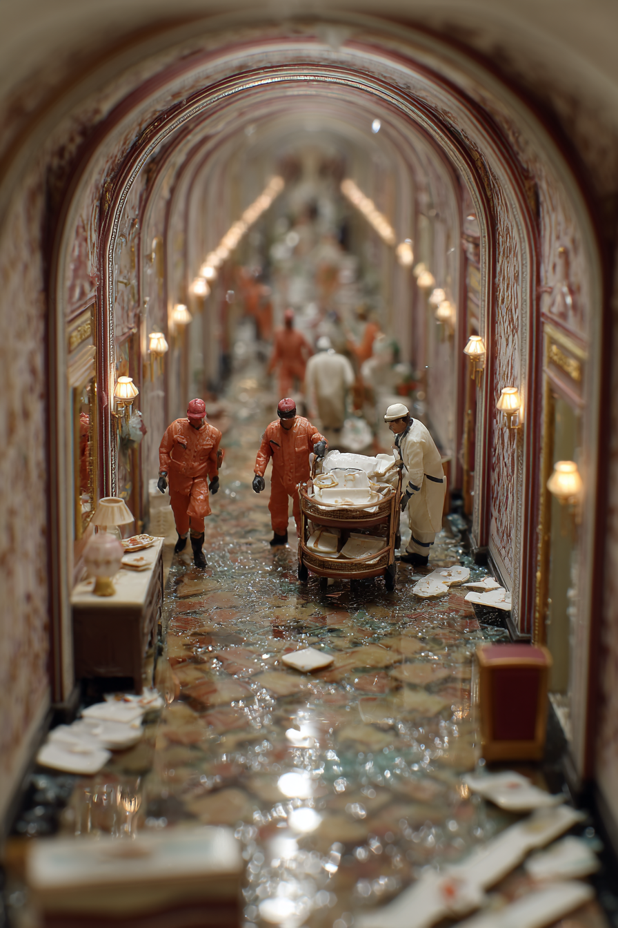 미니어처풍으로 재해석한 호텔 뭄바이 장면 by pearl's review