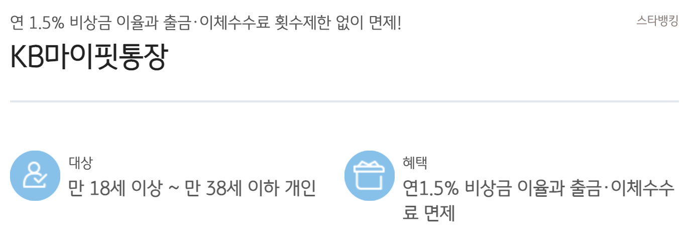 KB마이핏통장 통장 쪼개기 재테크 활용 금리 및 리뷰 이자수익은?1
