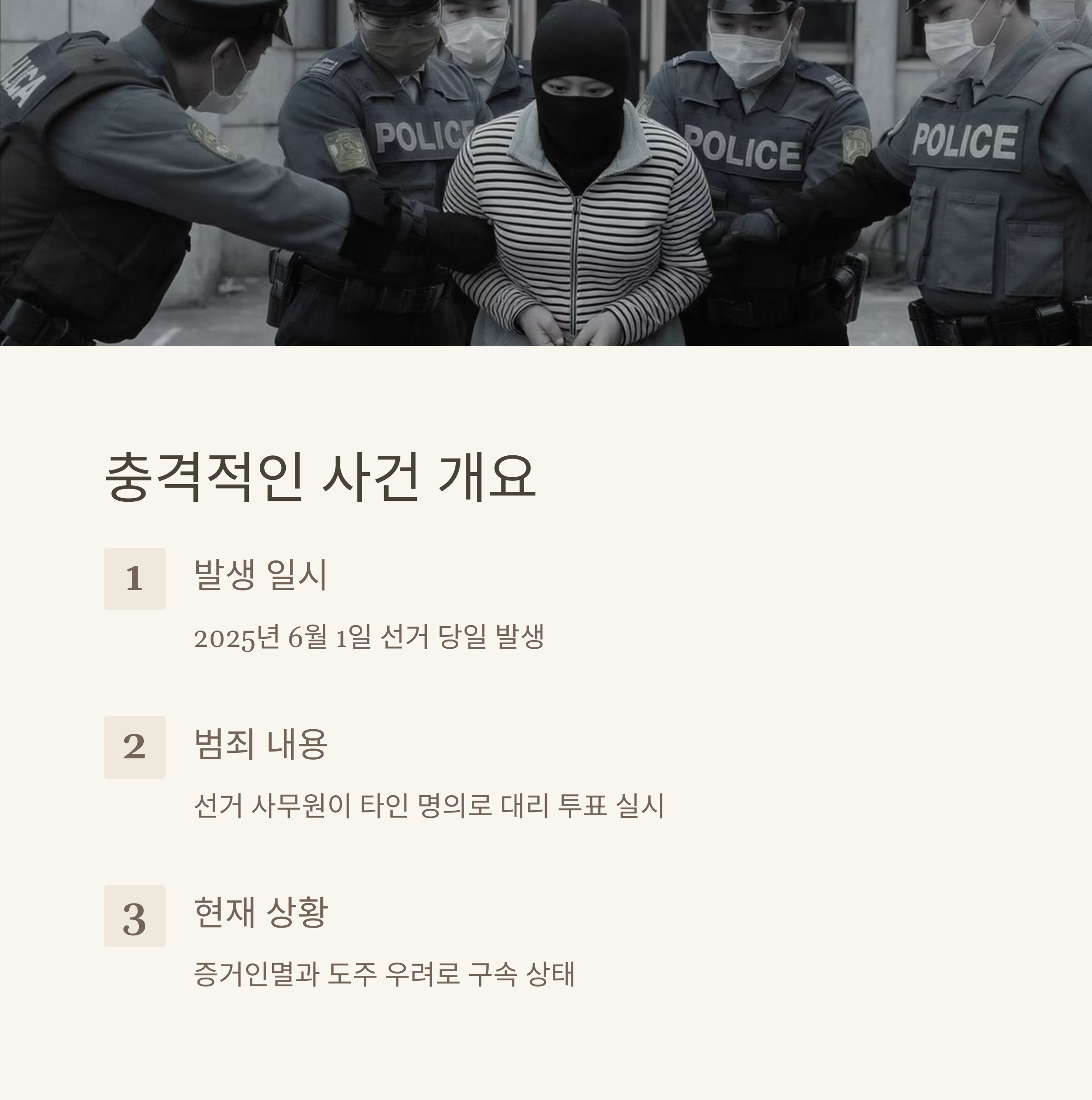 대리 투표 선거 사무원 구속