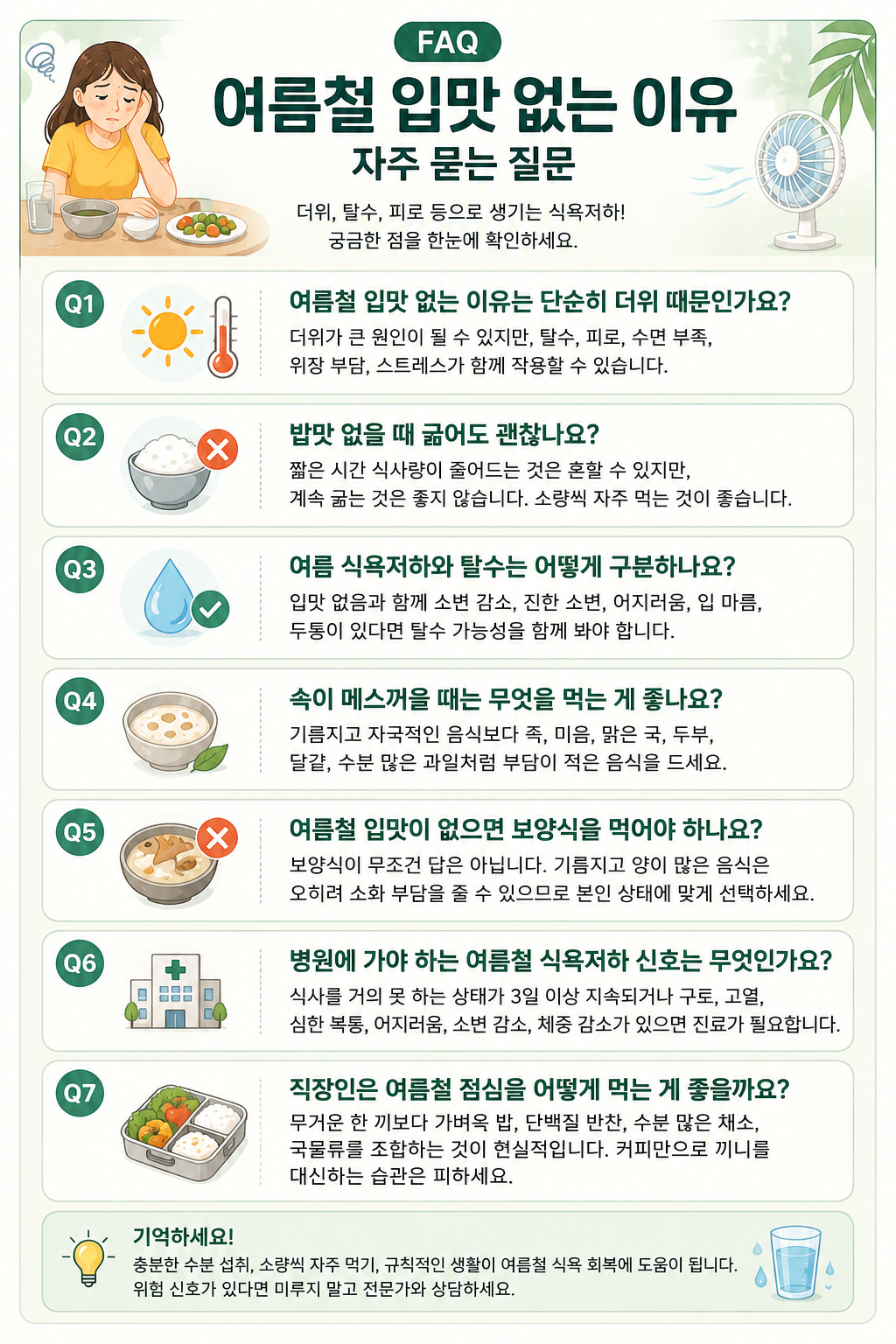 여름만 되면 식욕 떨어지는 사람, 무엇을 먼저 확인해야 할까