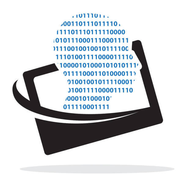 디지털 유산 정리를 위한 체크리스트를 생각하는 코드화된 사람의 머리