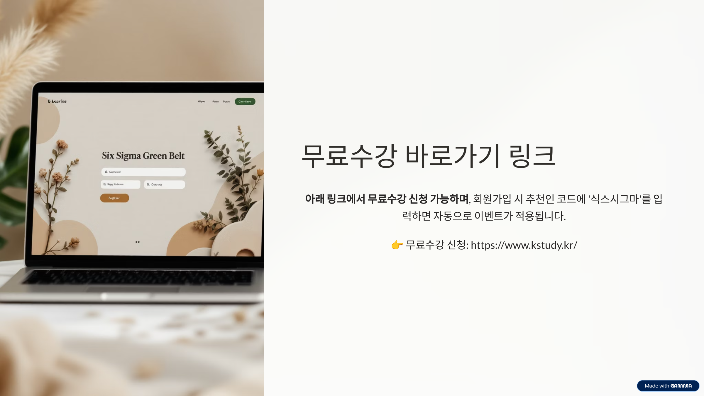 6시그마 GB 자격증 무료로 따는 법｜초보자를 위한 상세 설명