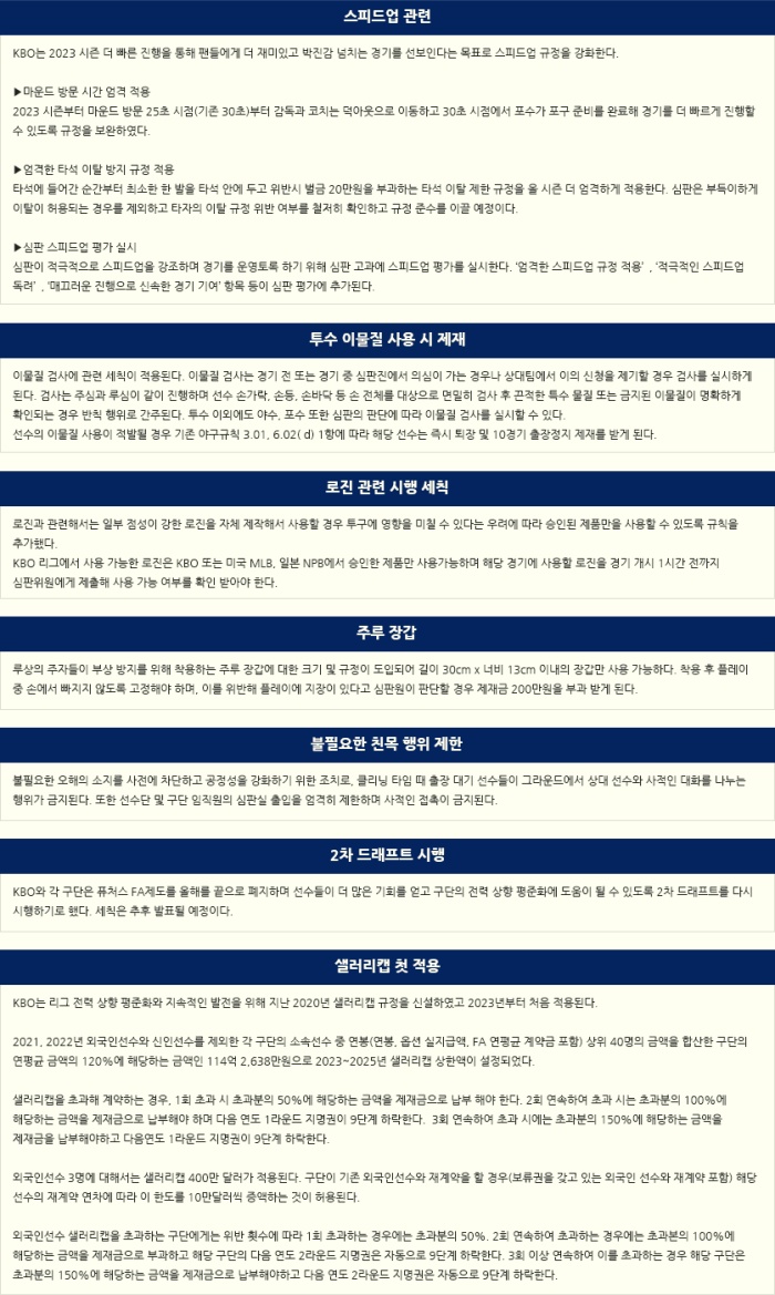 2023프로야구 달라지는점
