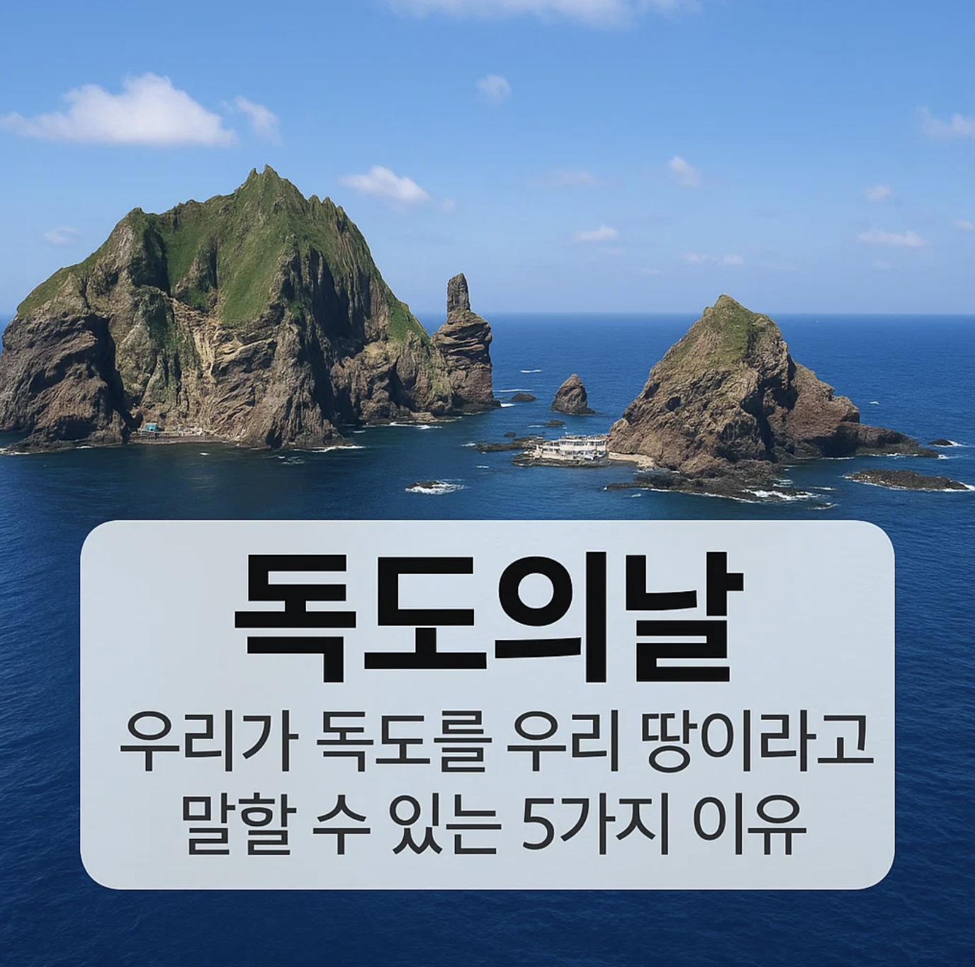 독도의날, 우리가 독도를 우리 땅이라고 말할 수 있는 5가지 이유