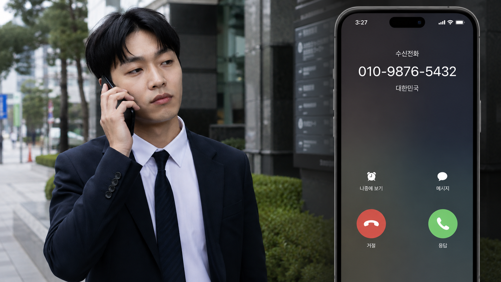 외근 중 개인번호 사용