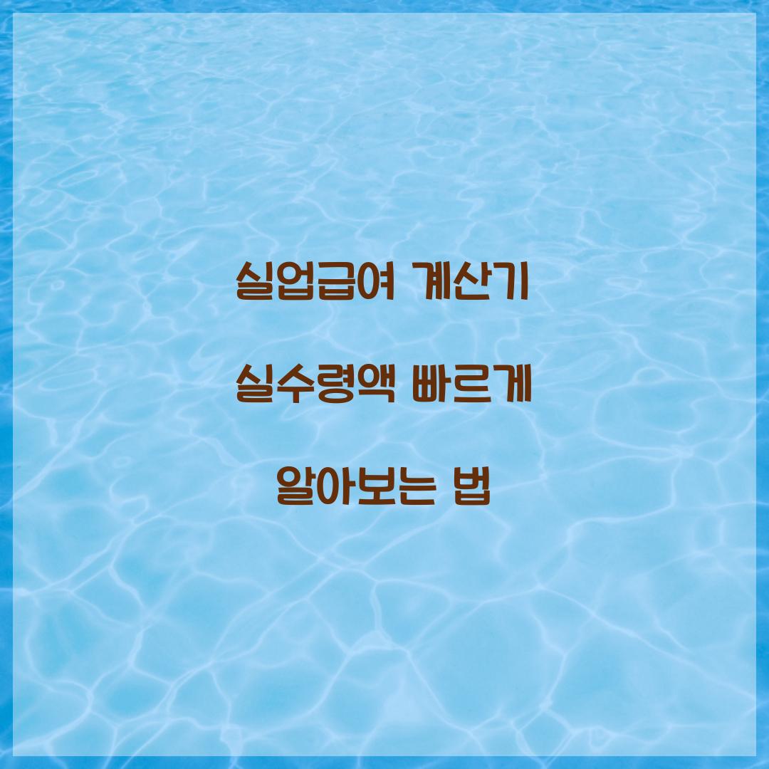 실업급여 계산기