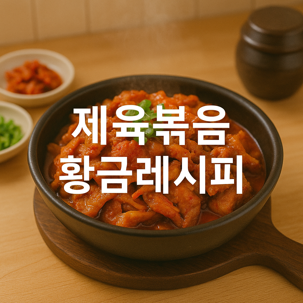 제육볶음 황금레시피