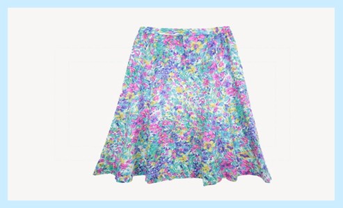 플라워 패턴 스커트