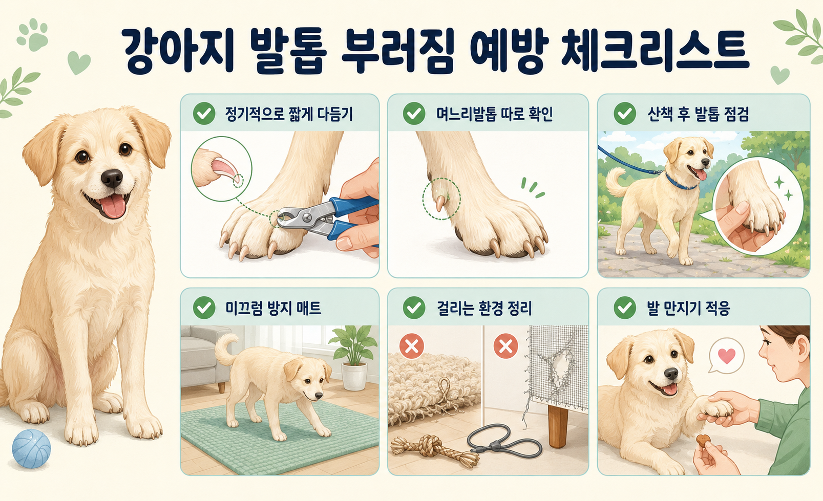 강아지 발톱 부러짐을 예방하는 방법 정리 이미지