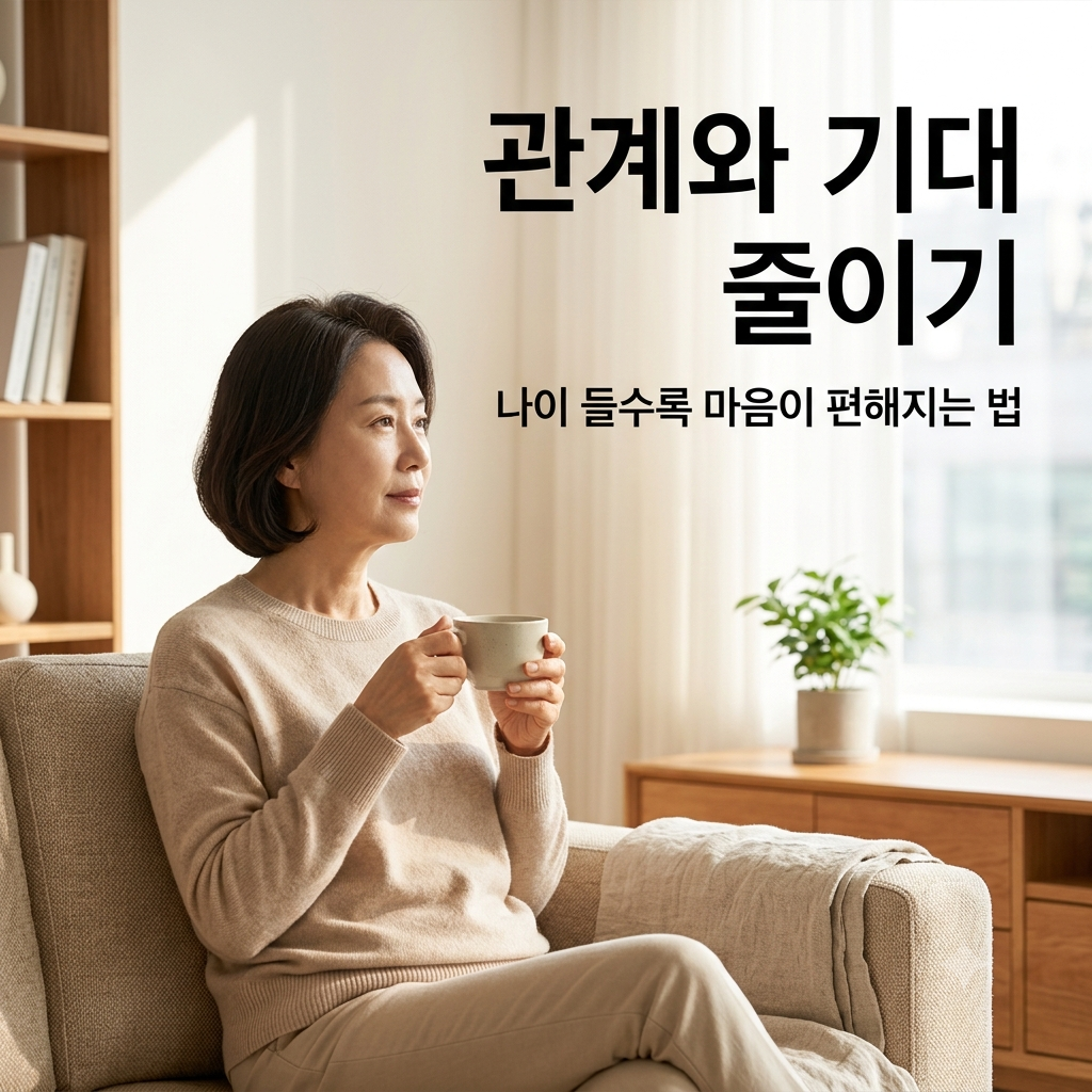 관계와 기대 줄이기 나이 들수록 마음이 편해지는 법