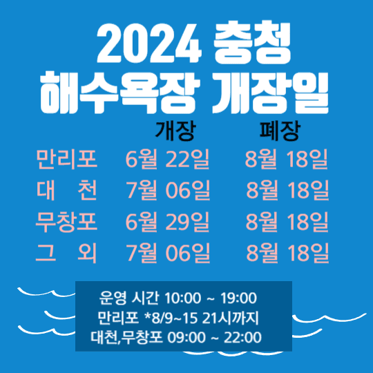 2024년 해수욕장 개장일, 해수욕장 추천