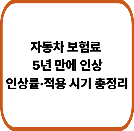 삼성화재&middot;현대해상 보험료 오를까? 2026 자동차보험 인상 분석