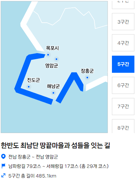 한바퀴 챌린지 5코스 안내