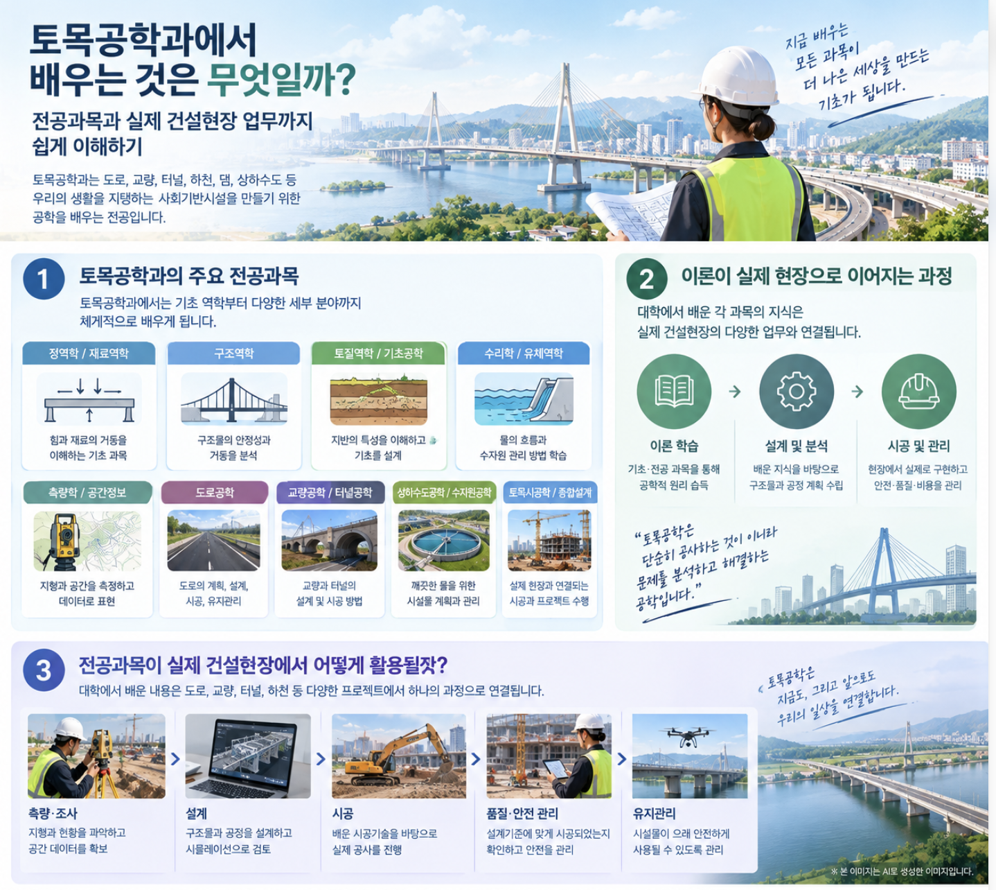토목공학과에서 배우는 것은 무엇일까?