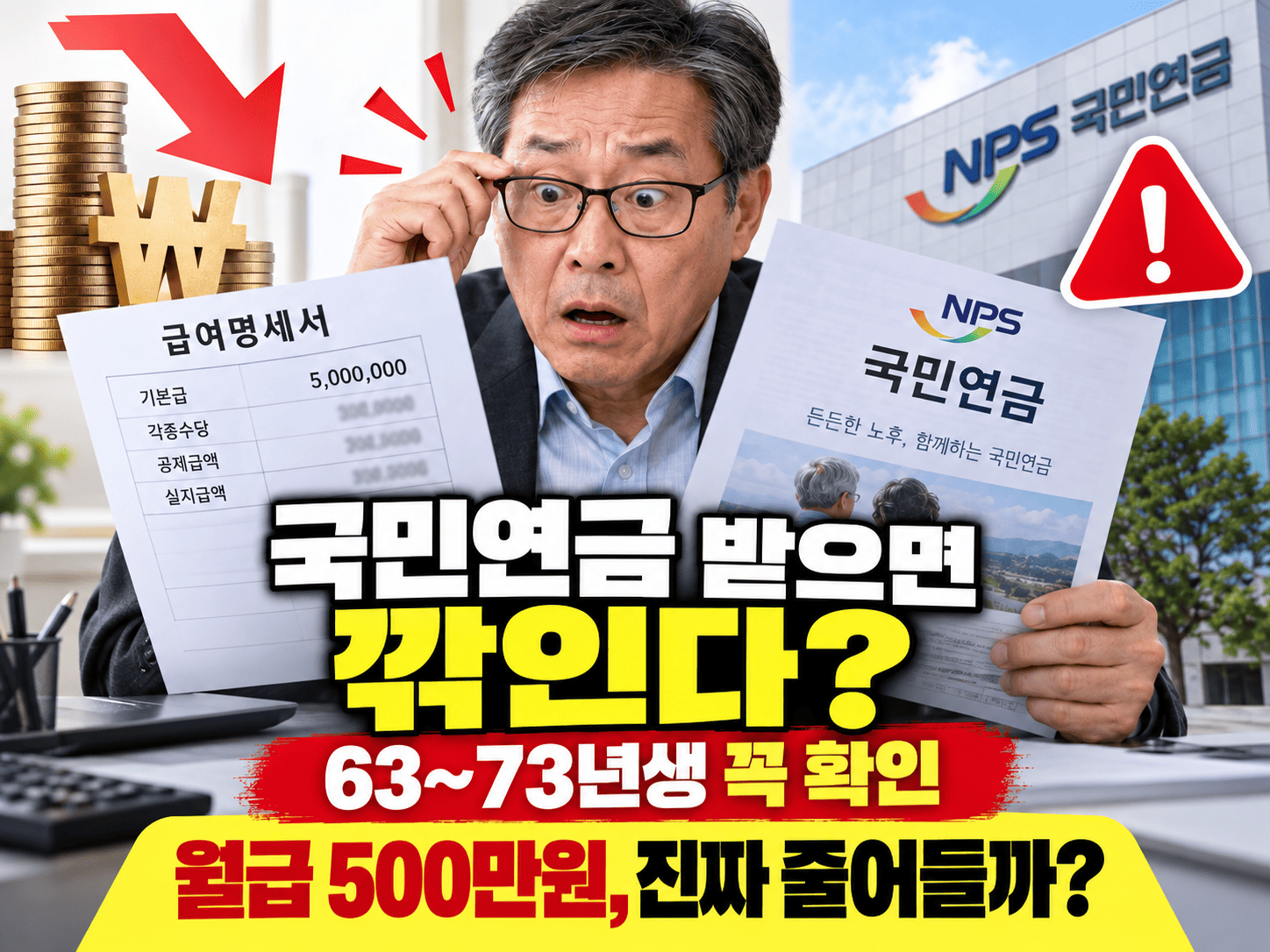 2026년 국민연금 감액 기준 대표 이미지