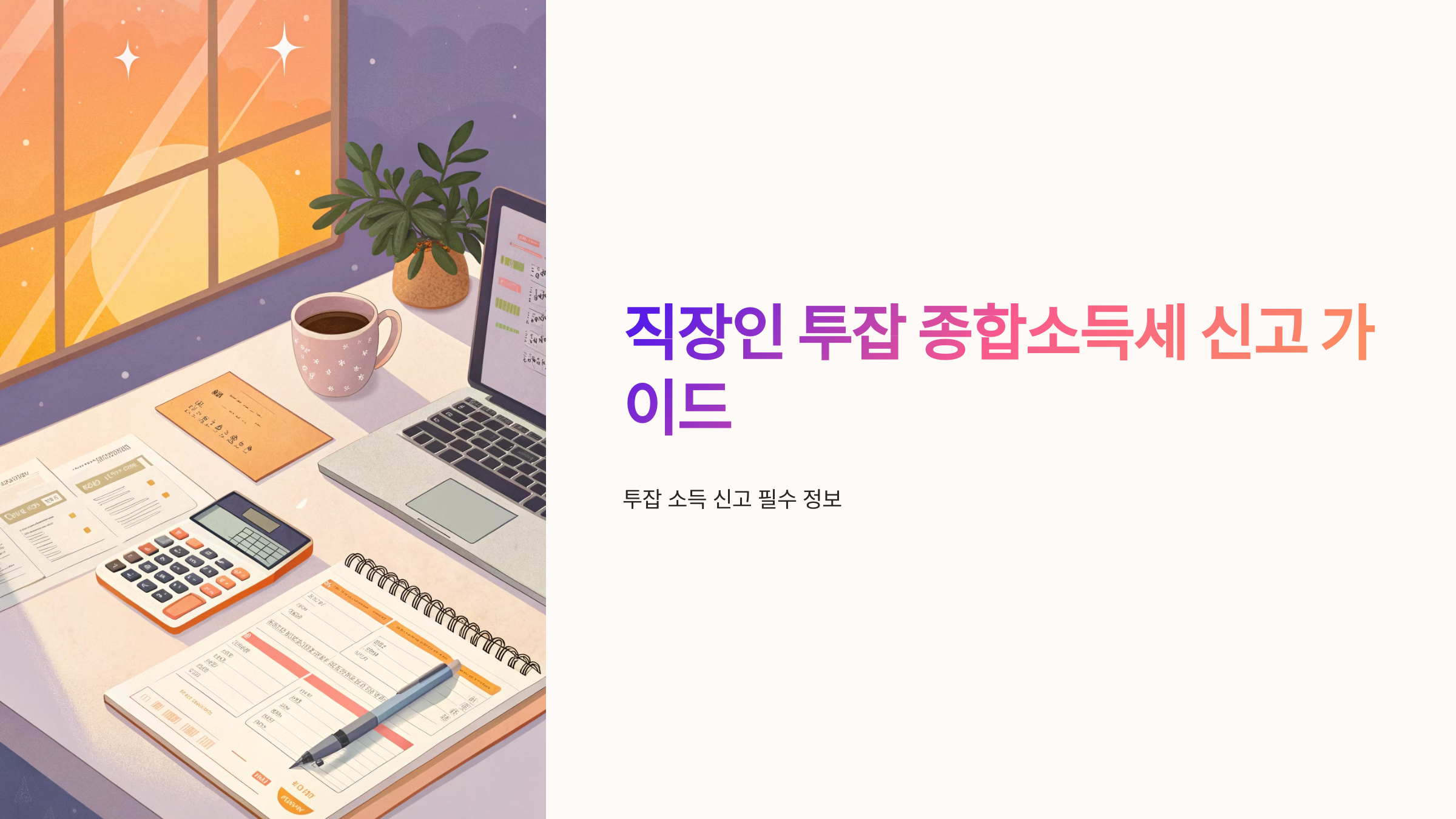 직장인 투잡 종합소득세 신고 가이드 🧾