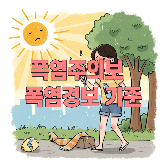 폭염경보 폭염주의보 기준 대처법 총정리