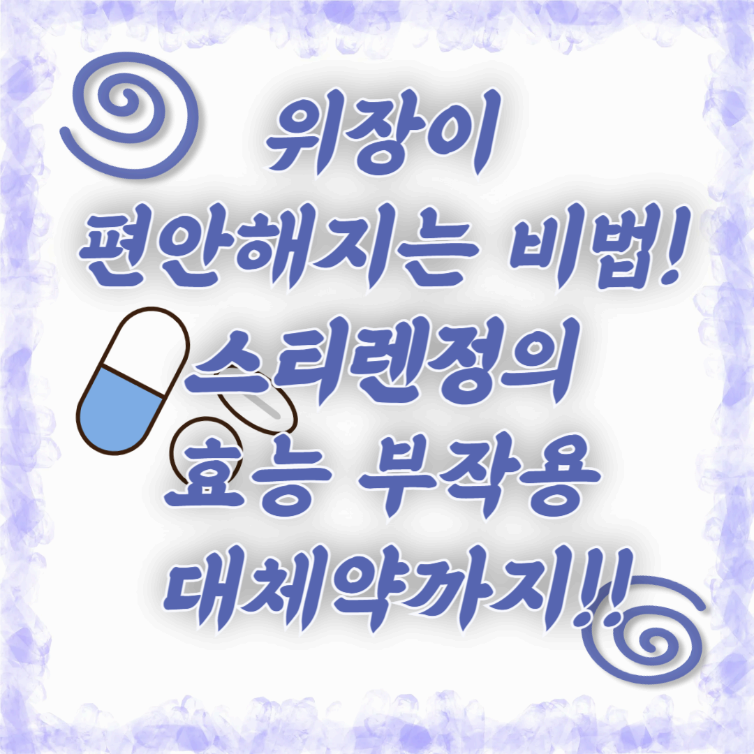 위장이 편안해지는 비법! 스티렌정💊의 효능 부작용 대체약까지!!