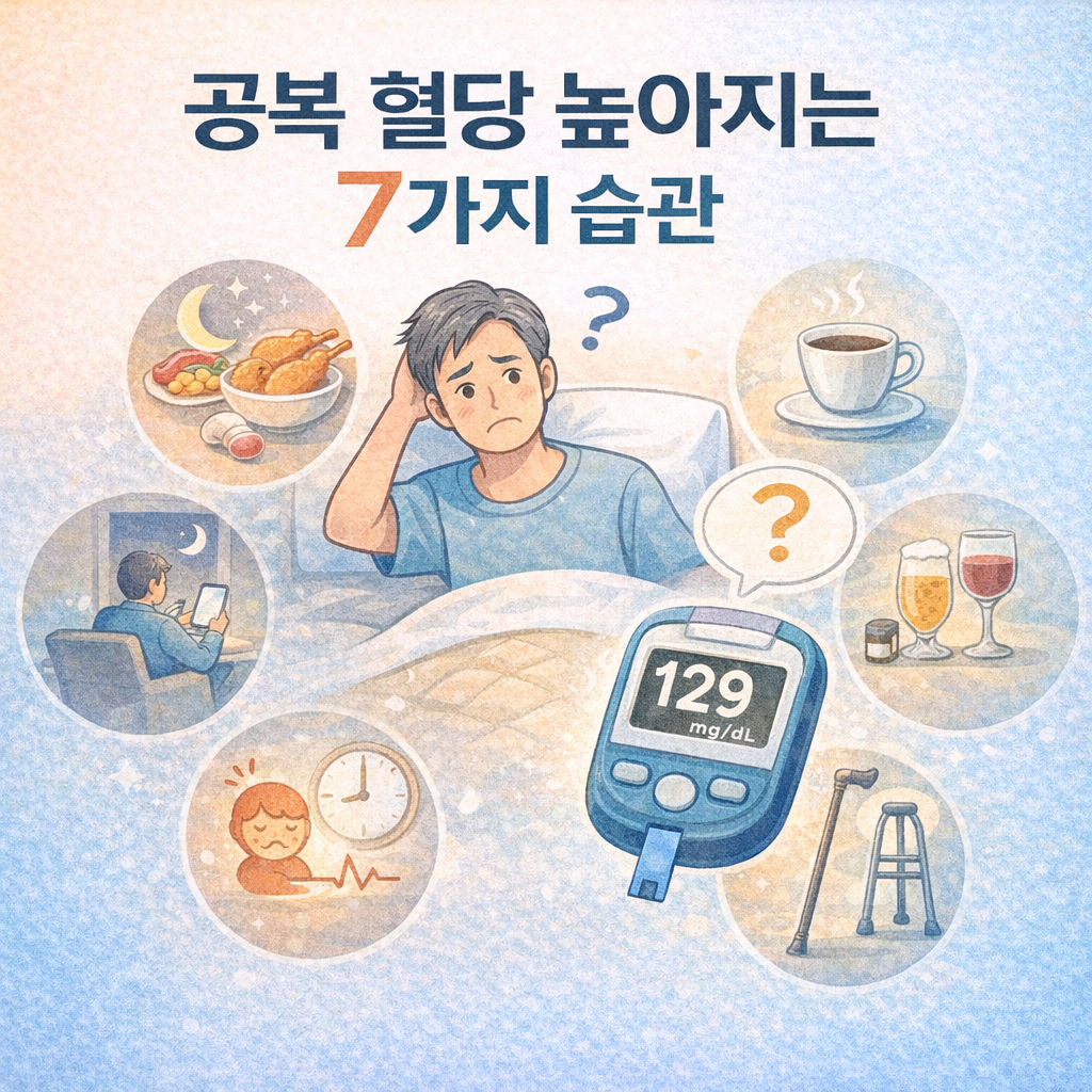 공복 혈당 높아지는 7가지 습관 / 아침 혈당이 계속 오르는 진짜 이유