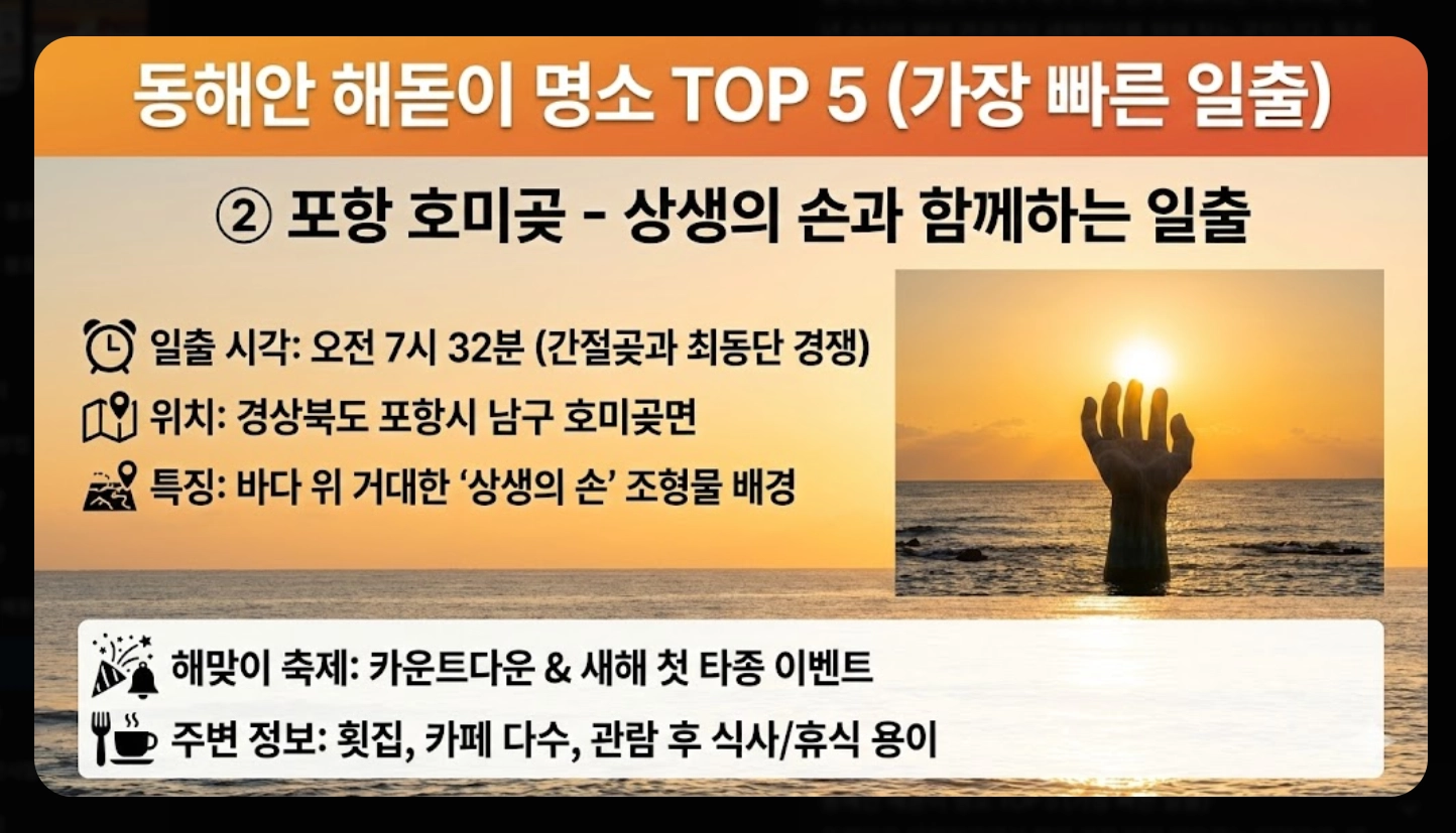 2026년 해돋이 시간 지역별 완벽 정리