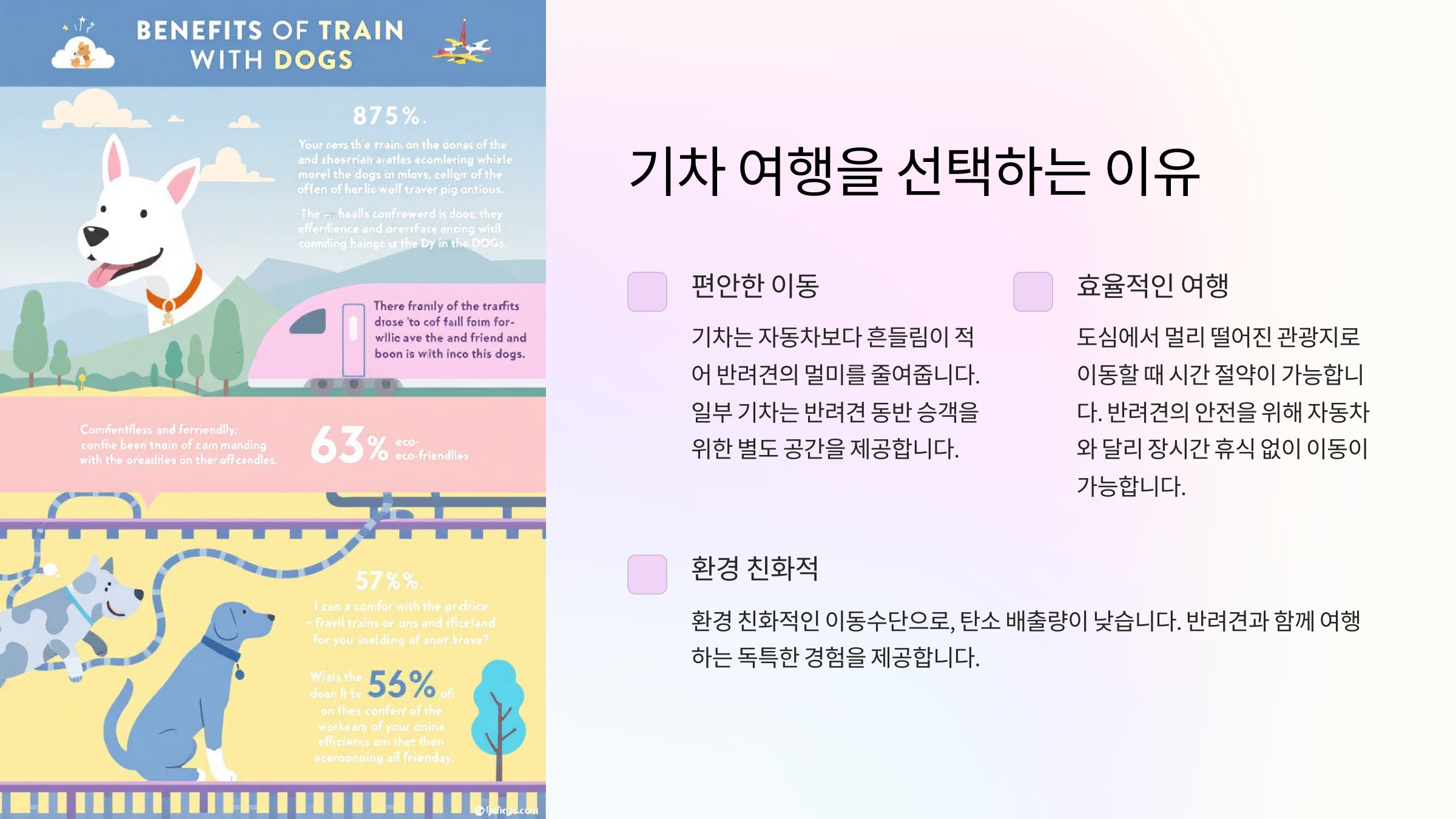 기차 여행을 선택하는 이유