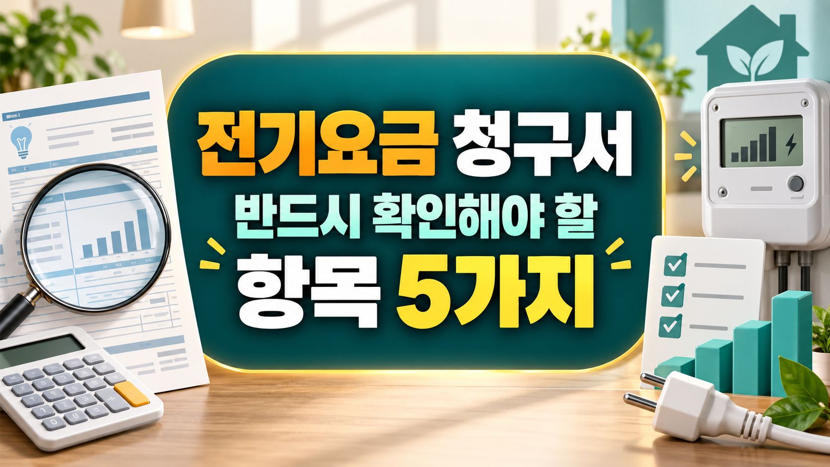전기요금 청구서에서 반드시 확인해야 할 항목 5가지 총정리