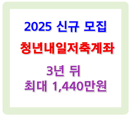 청년내일저축계좌 신청 방법과 3년 뒤 최대 1,440만 원 받는 법