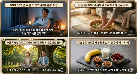 [마음 건강] 50대 남성 숙면 가이드: 피로 해소와 스트레스 관리 비법
