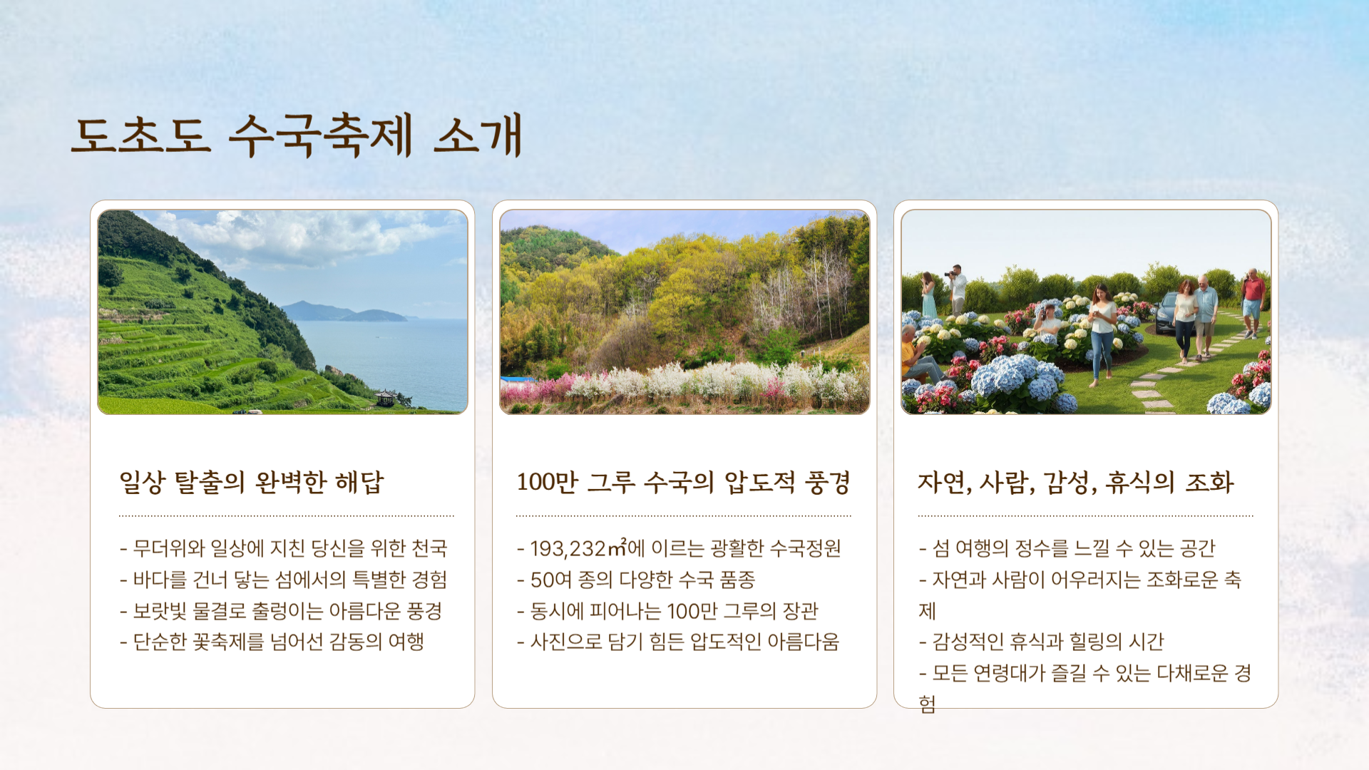 전남 신안 도초도 수국축제