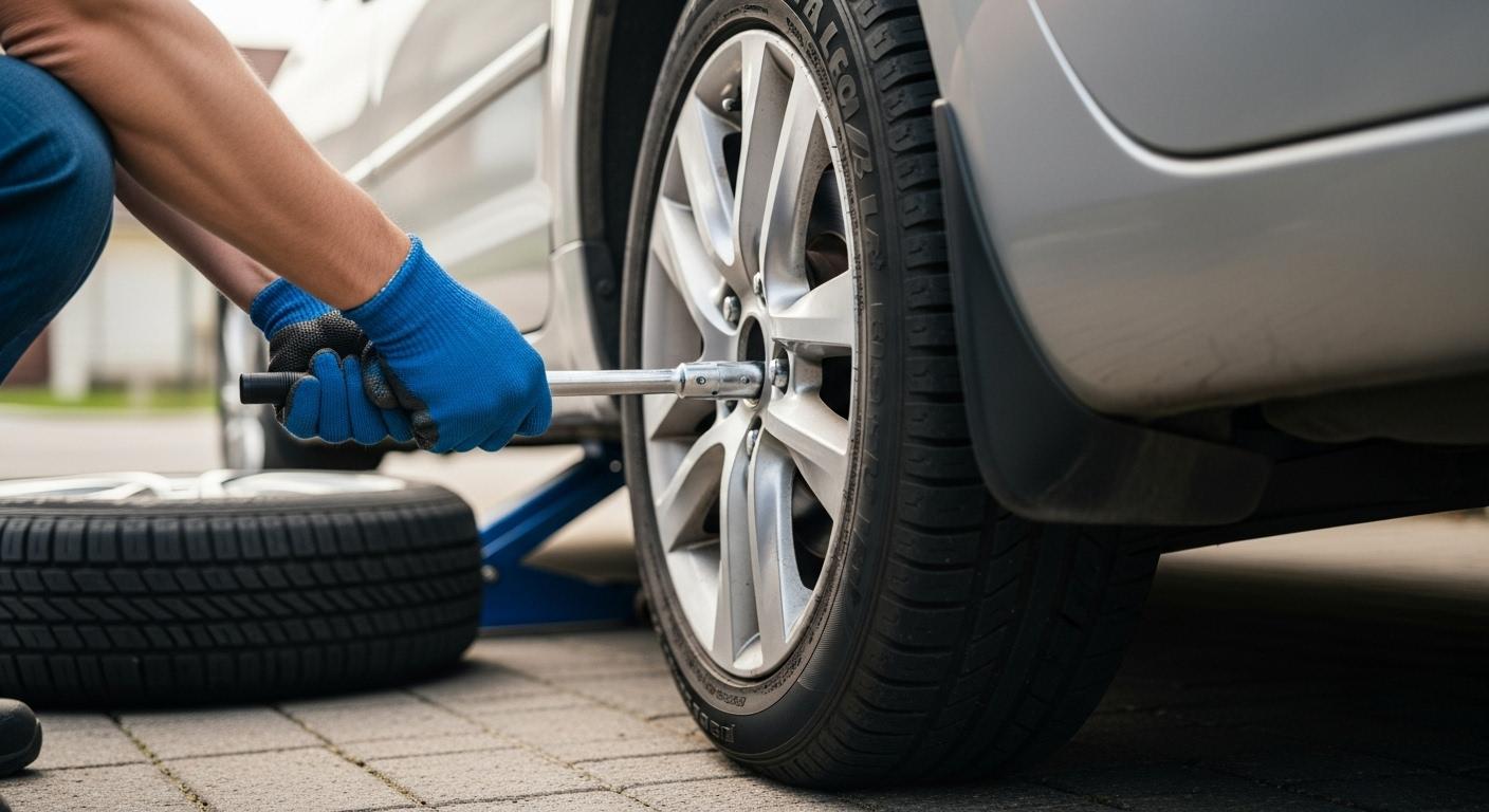 자동차 타이어 1개 교환