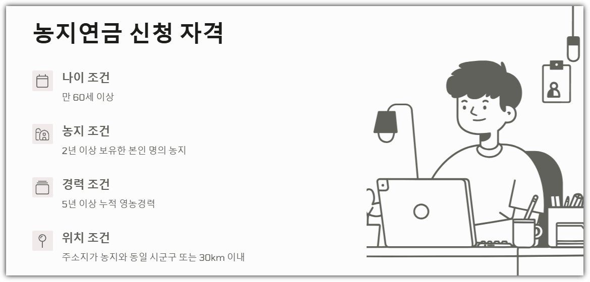 농지연금 조건 확인