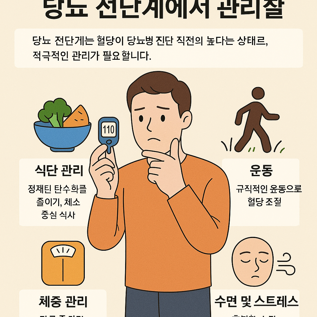 당뇨 전 단계에서 관리해야 할 습관과 예방전략