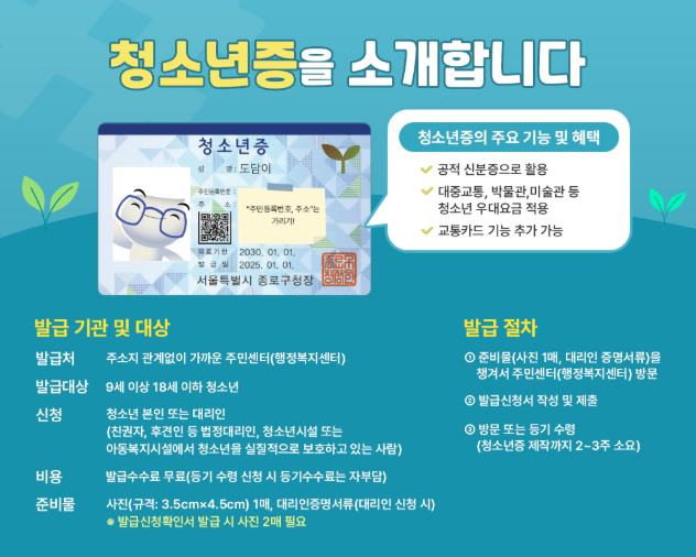 청소년증 발급방법 + 편의점상품권 이벤트, 꿀혜택, 발급서류 등 총정리!