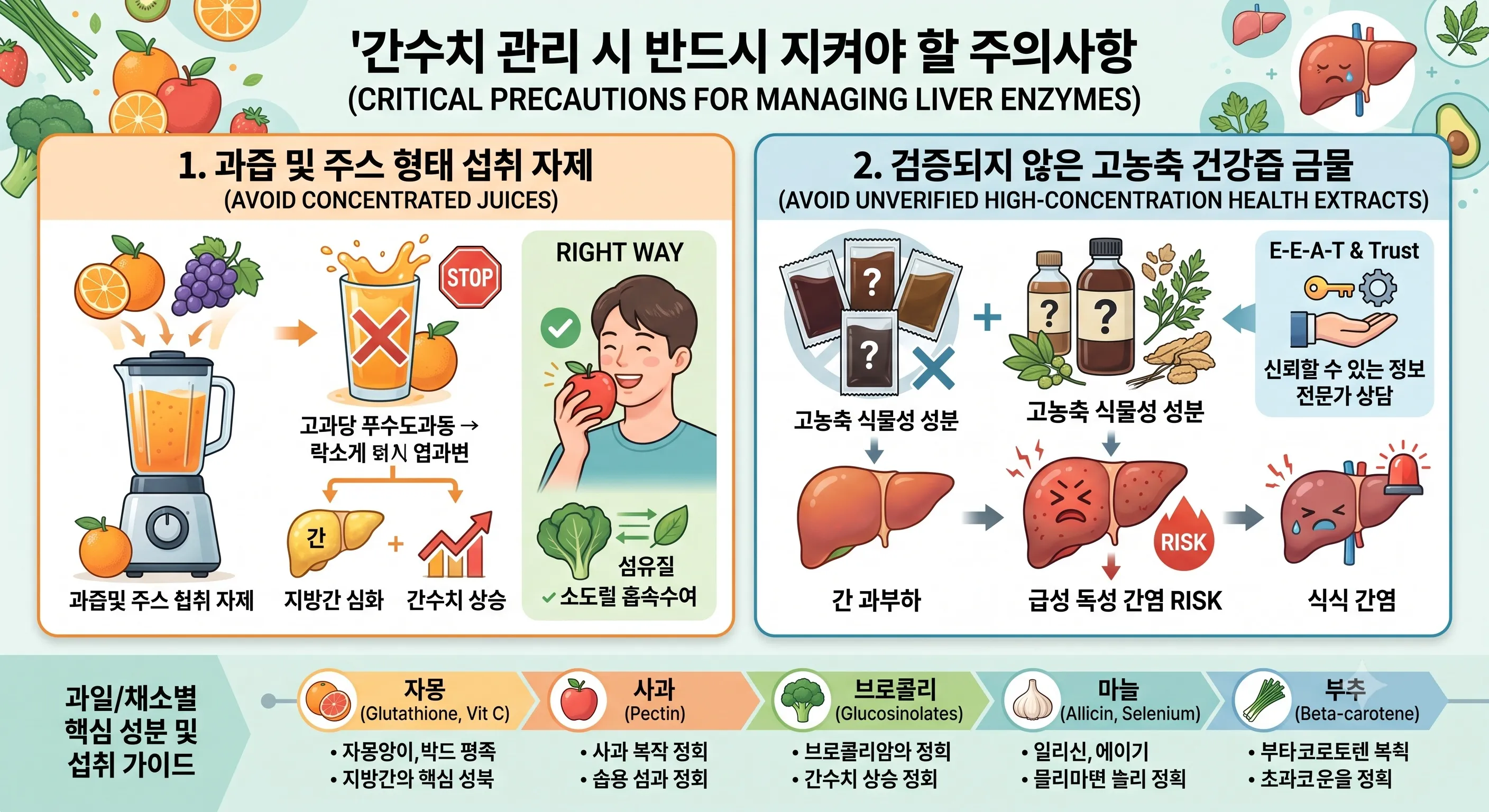 올바른 간수치 관리 방법과 주의사항