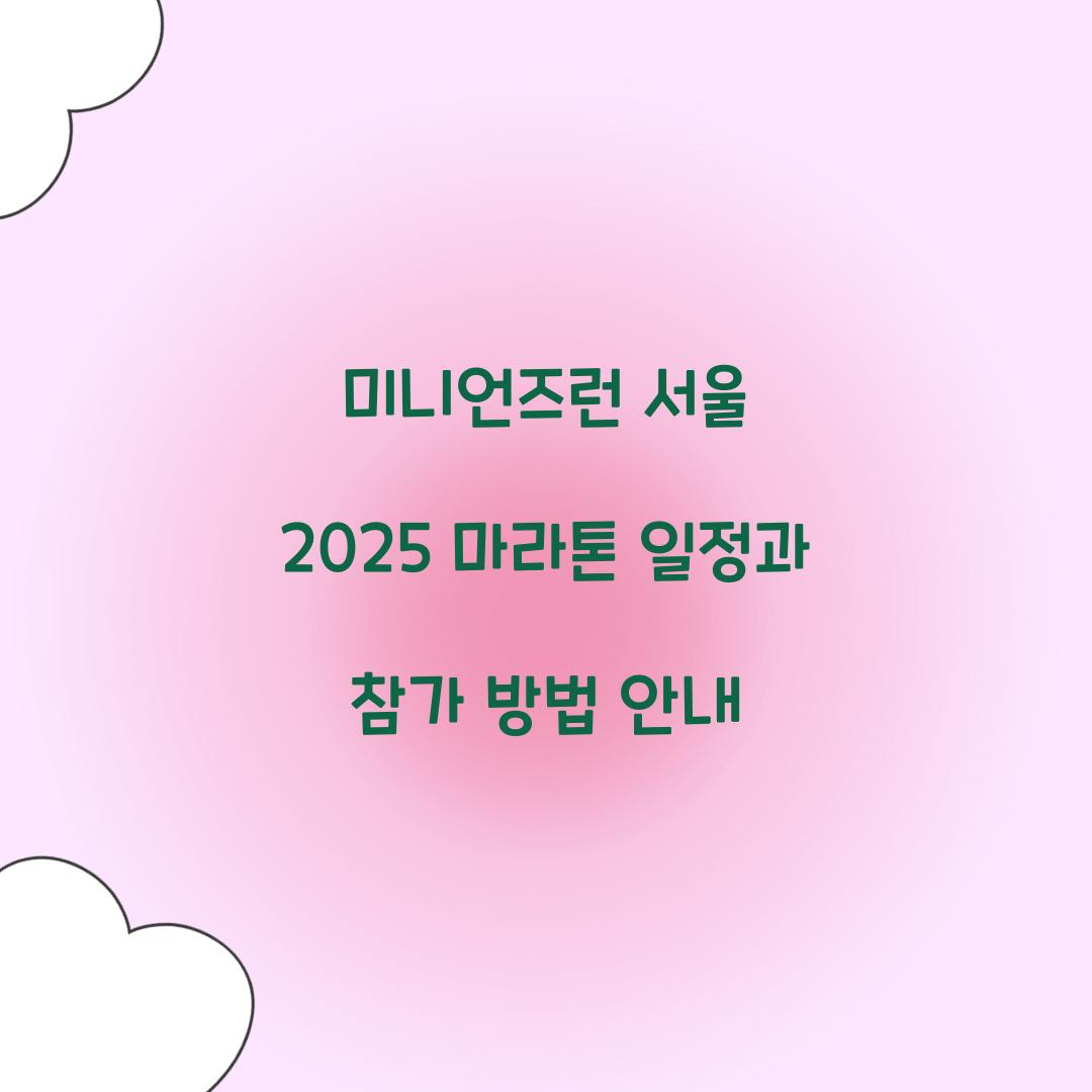 미니언즈런 서울 2025 마라톤