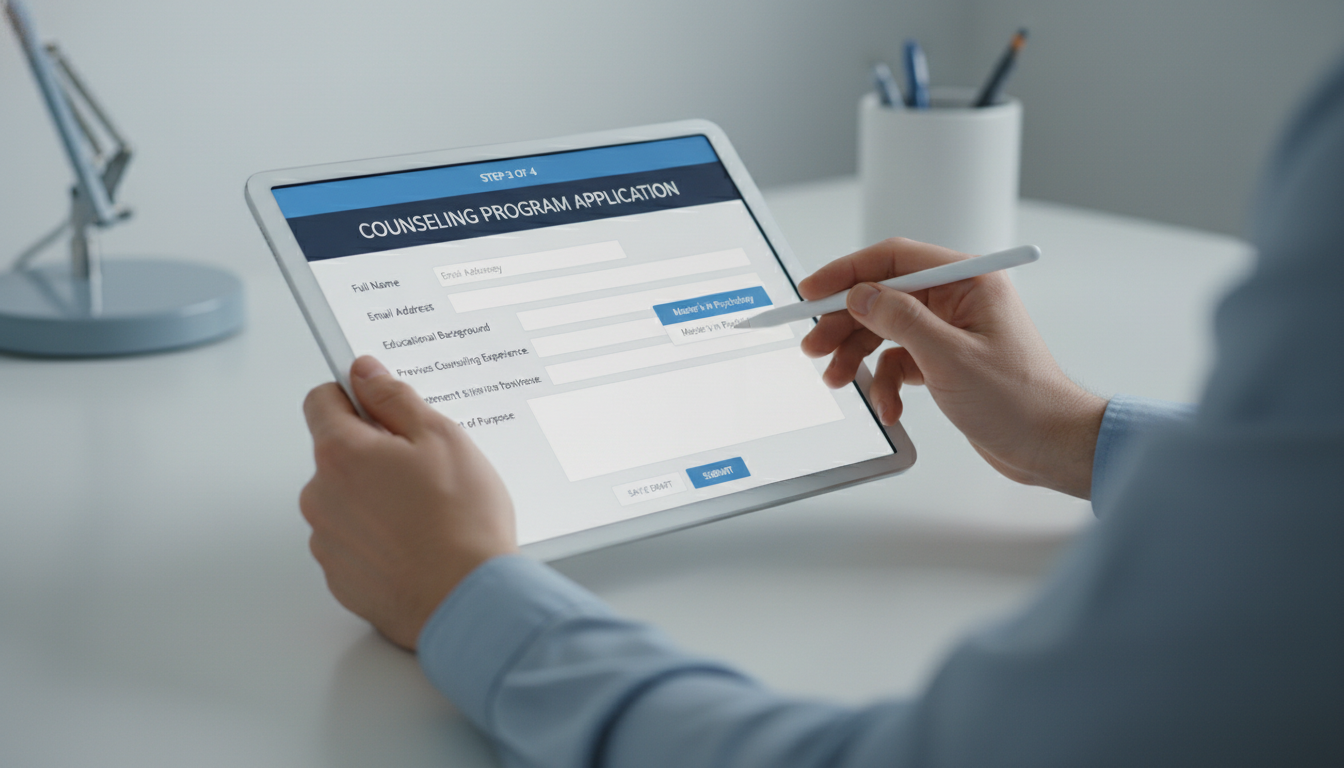 태블릿 PC를 통해 이혼숙려캠프 일반인 참가 온라인 신청서를 작성하는 모습