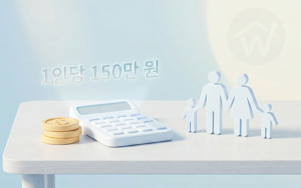 연말정산 인적공제 기준 1인당 150만 원 소득공제 혜택 계산기 이미지