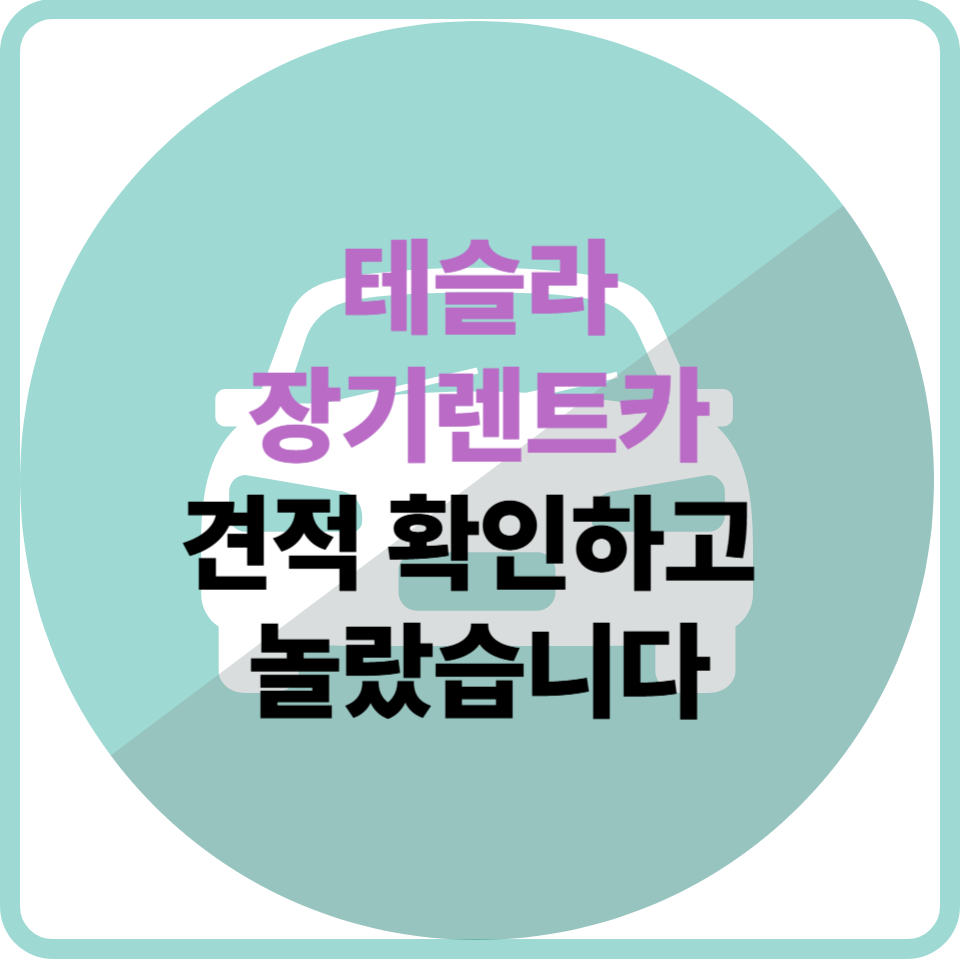 테슬라 장기렌트, 진짜 합리적인 선택일까?