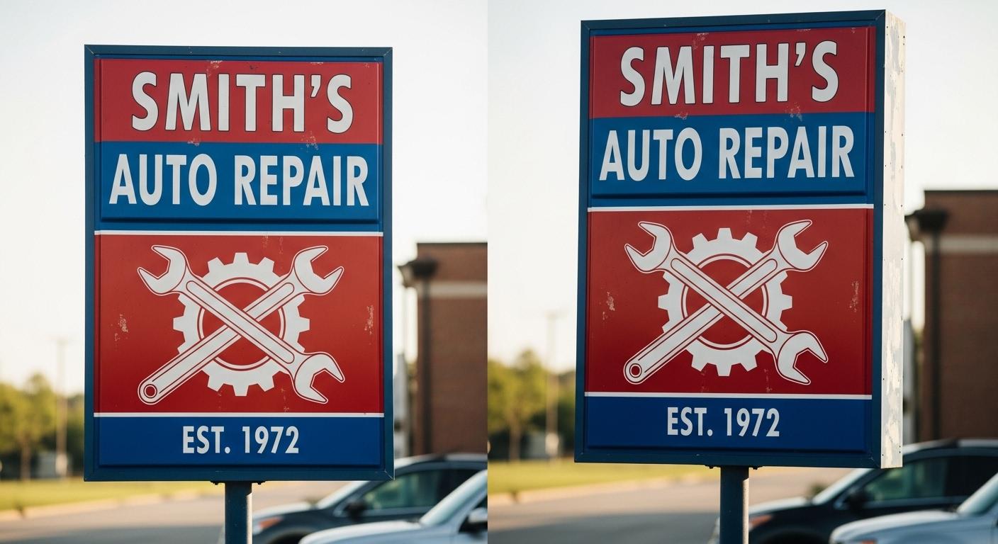 자동차 수리업체 간판