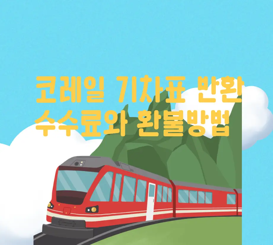 코레일 기차표-반환수수료