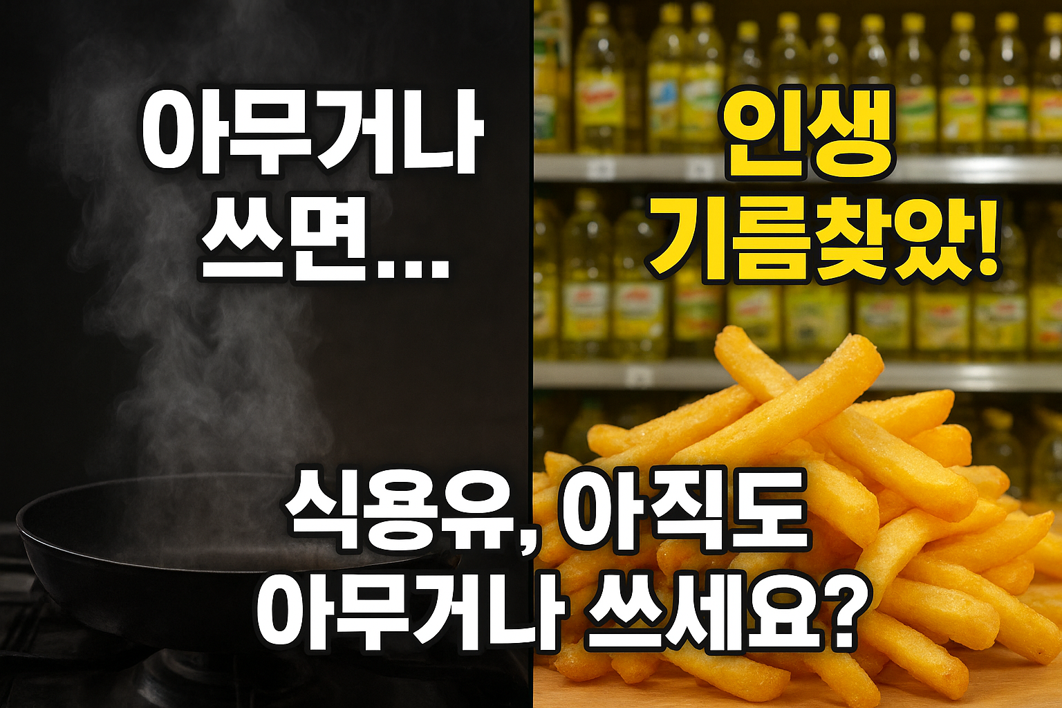 식용유 아무거나 쓰면 발암물질 나옵니다? 모르면 손해 보는 식용유의 모든 것.