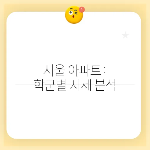 서울 아파트: 학군별 시세 분석