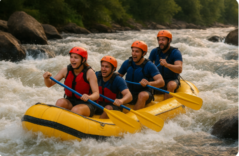 급류 래프팅 관련 사진