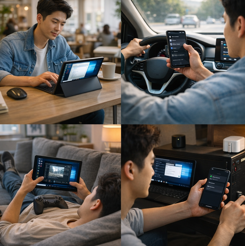 태블릿 원격 제어 실전 관련 사진