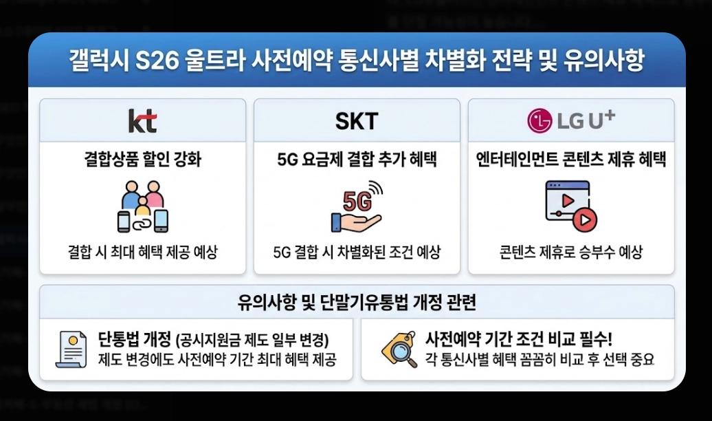 갤럭시 S26 울트라 출시일 [사전예약 혜택] 가격 스펙 변화 및 구매 전략 5단계