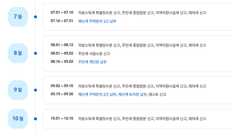 재산세 납부기간