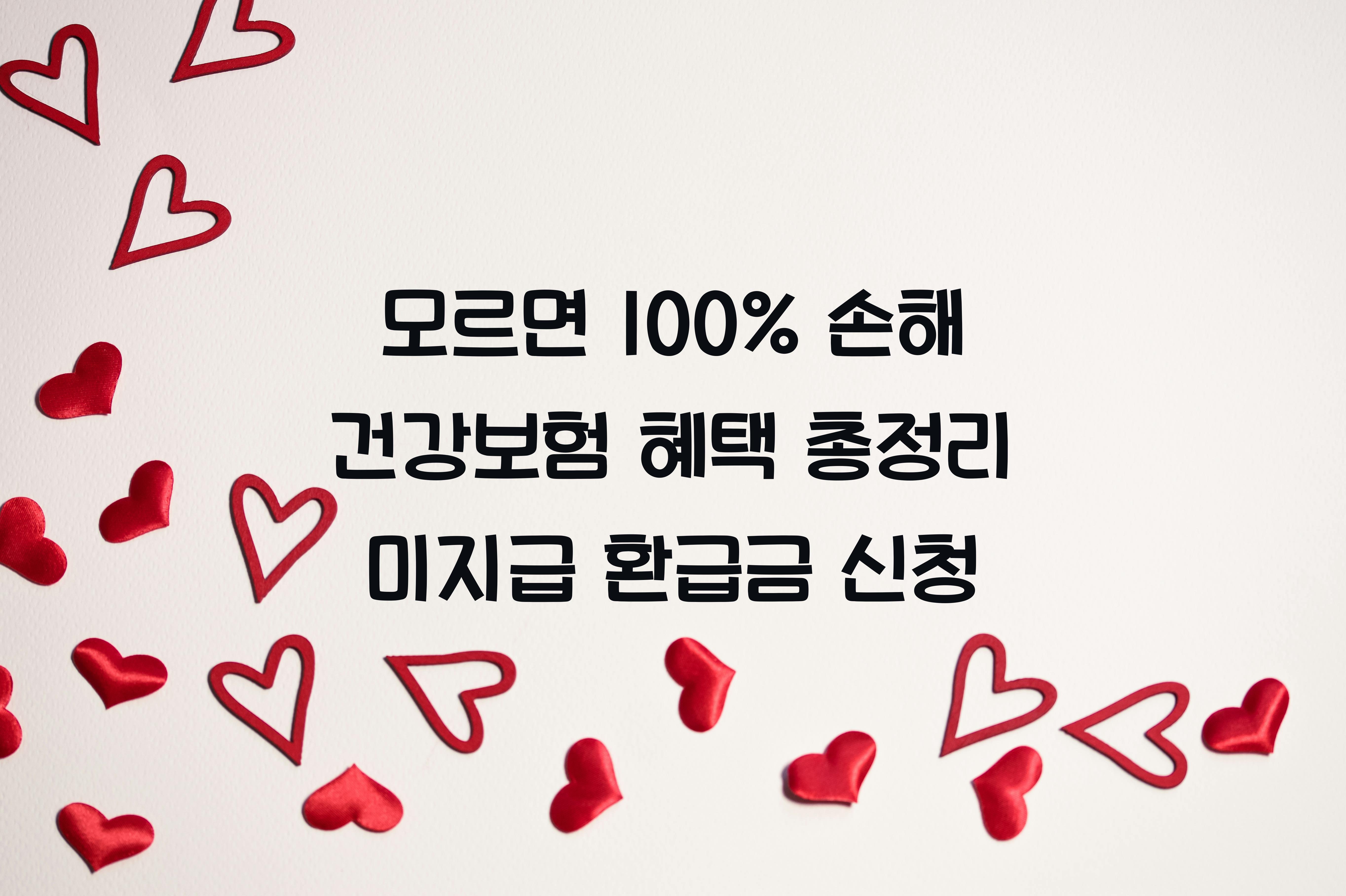 건강보험 혜택 총정리