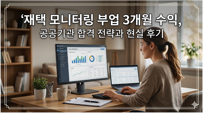 재택 모니터링 부업 3개월 수익, 공공기관 합격 전략과 현실 후기