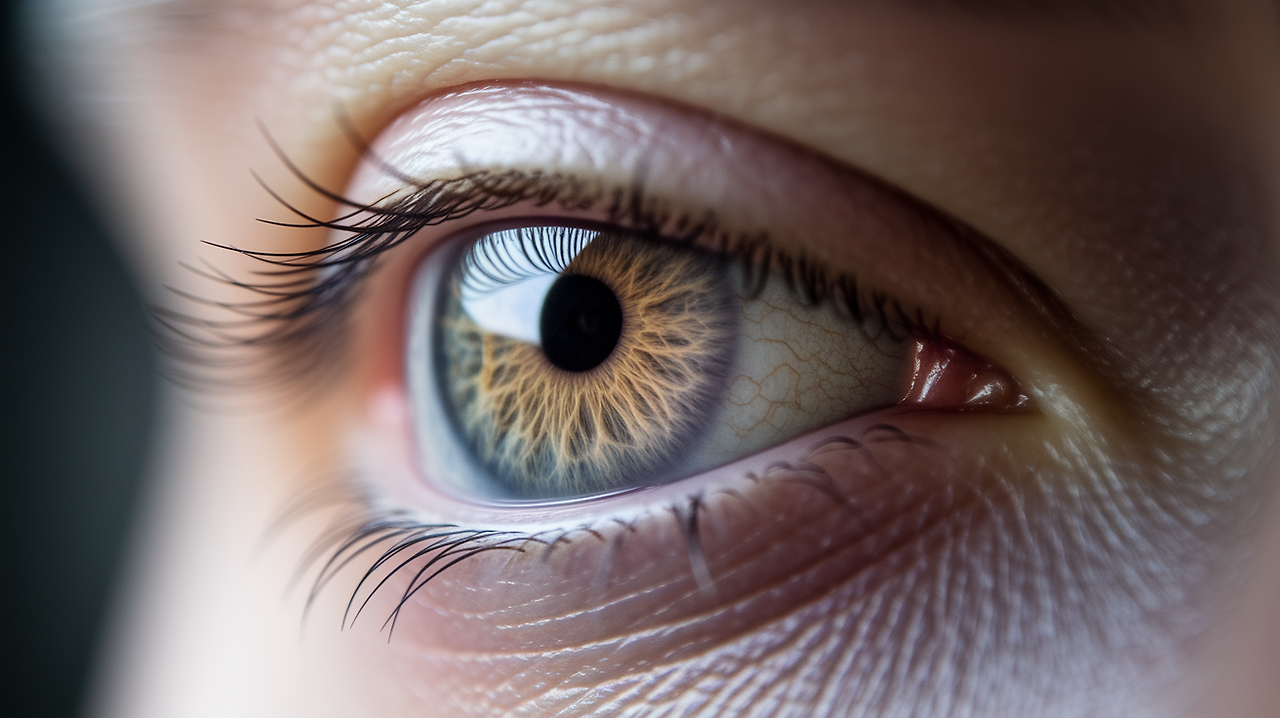 눈을 확대해서 찍은 사진